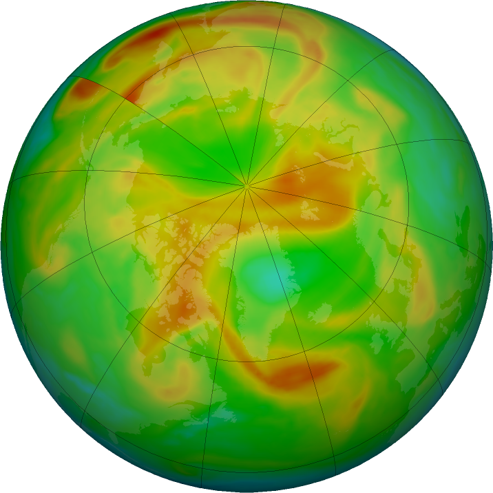Arctic ozone map for 27 May 2021